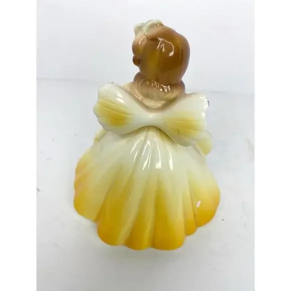 Josef Originals Birthday Angel Girl Figurine Hat Age 8 Yellow 4.75"H Ceramic - Picture 4 of 8